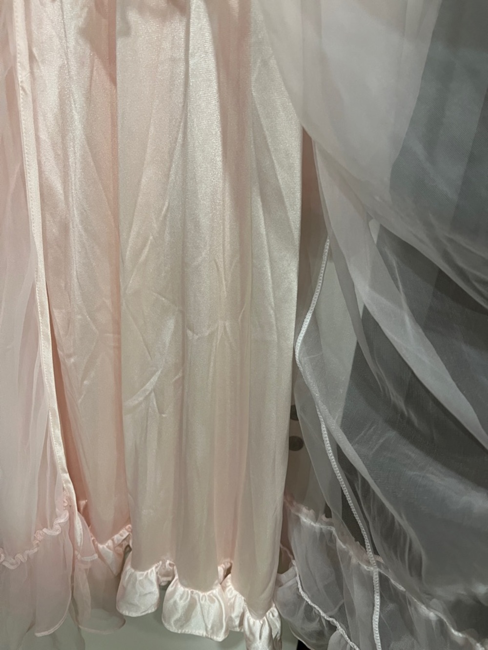 Sheer Ruffled Nightgown and Robe Set - Picture 4 of 4